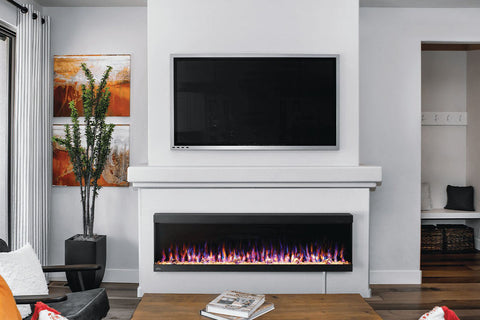 Image of Napoleon Trivista Pictura 60 in 3-Sided Wall Mount Electric Fireplace | Surface Mount Electric Fireplace | NEFL60H-3SV