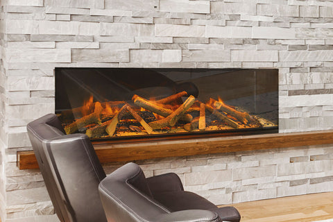 Image of Electric Modern EvonicFires 60 Inch Built-In Wall Mount Linear Electric Fireplace - E60 - Electric Fireplaces Depot