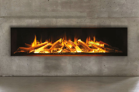 Image of Electric Modern Evonicfires 72 Inch Built-In Wall Mount Linear Electric Fireplace - E72 - Electric Fireplaces Depot