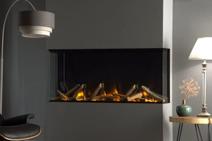 Electric Modern Evonicfires 40 Inch Built-In Wall Mount 3-sided Electric Fireplace - E40-3S - Electric Fireplaces Depot