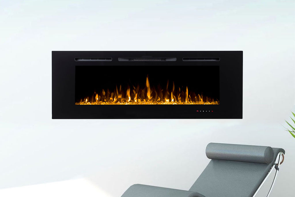 Modern Flames Challenger 60 inch Wall Mount Recessed Linear Electric Fireplace | Affordable Fireplace Insert | CEF-60B | Electric Fireplaces Depot