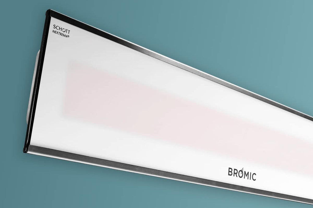 Bromic Platinum Marine Smart-Heat 3400 Watt 208V Infrared Patio Heater White | 50 in Electric Radiant Heater | BH0320026