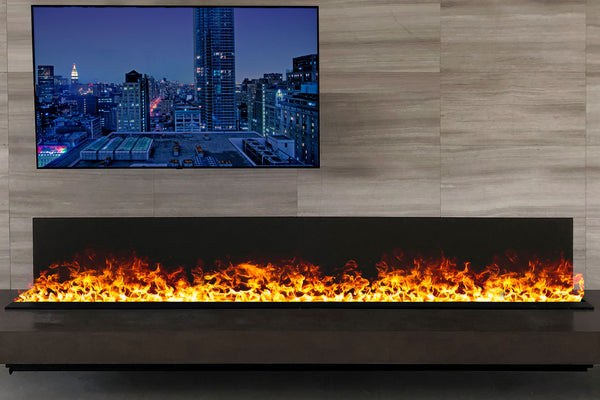 Aquafire Water Vapor 60'' Built-In Electric Fireplace Insert | Water ...