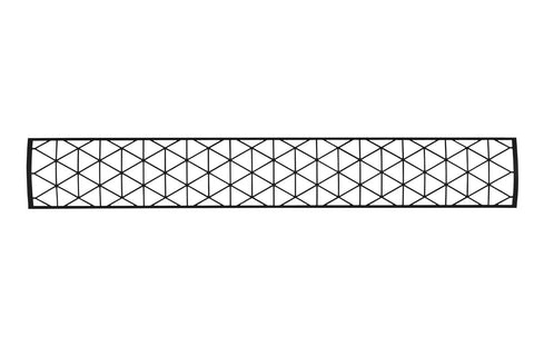 Image of Infratech Motif Contemporary Double Element Decorative Fascia Kit in Black Finish | BL1D39 BL1D61