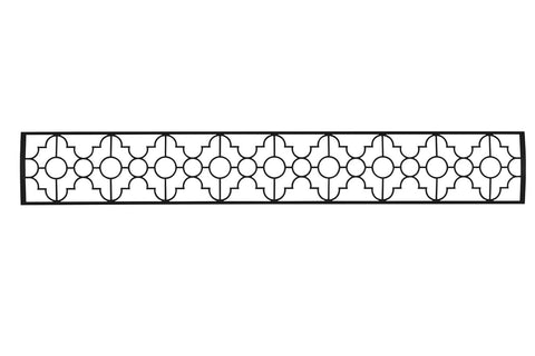 Image of Infratech Motif Mediterranean Double Element Decorative Fascia Kit in Black Finish | BL3D39 BL3D61