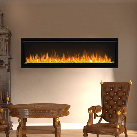 Image of Returned Napoleon Alluravision 50-inch Wall Mount Electric Fireplace - Slim - Linear - NEFL50CHS - NEFL50CHS1-OB